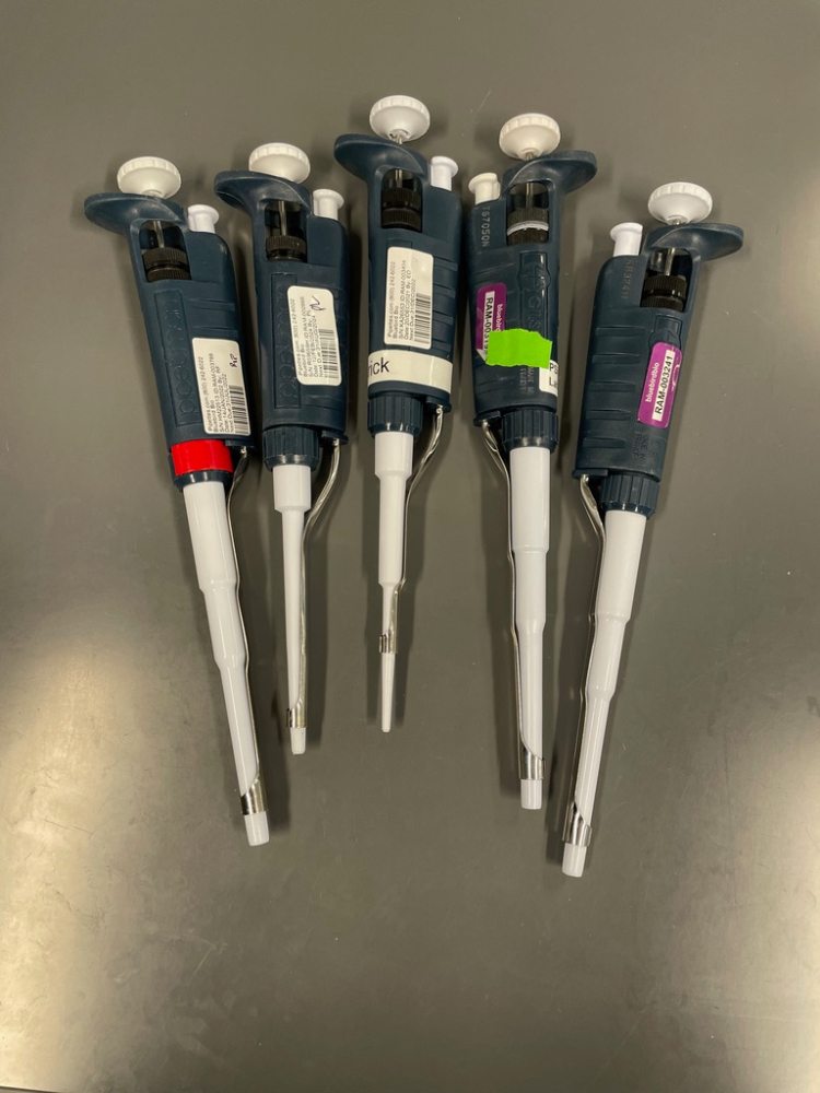 Image of Gilson Pipetman Single Channel Pipettes - Quantity 5